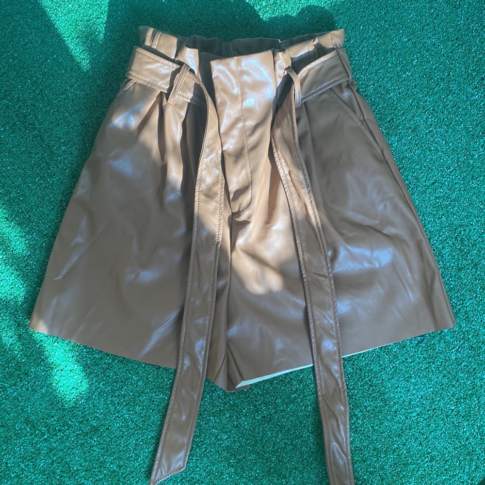 Faux Leather Shorts